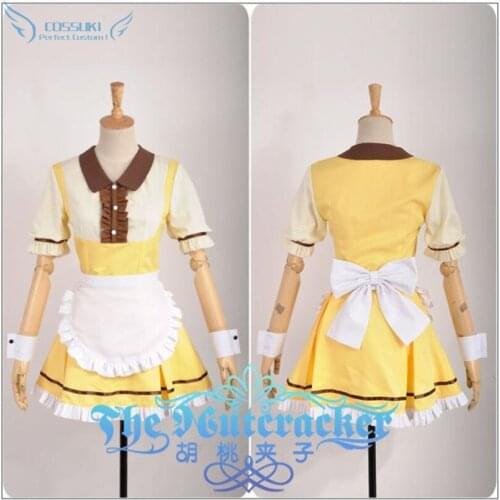 Love Live Sonoda Umi Cafe Loita Kawaii Sweet Maid Dress Cosplay Costume , Perfect Custom For You