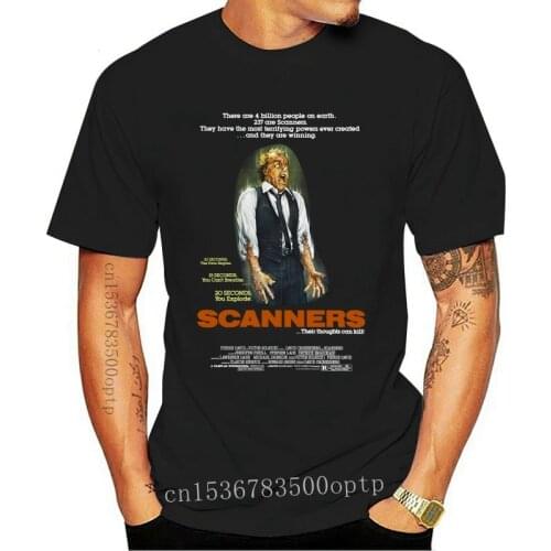 Scanners Movie Poster Mens White Shirts Sloth Tshirts Snus T-Shirts Stylish Shirt Male Member Ipdnnt