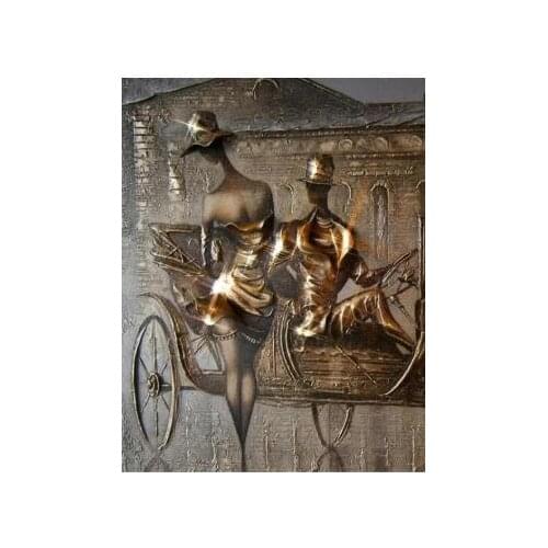 New arrival 5D DIY Diamond Painting Full Square/Round Drill "Bronze statue couple" Embroidery Cross Stitch gift Home Decor