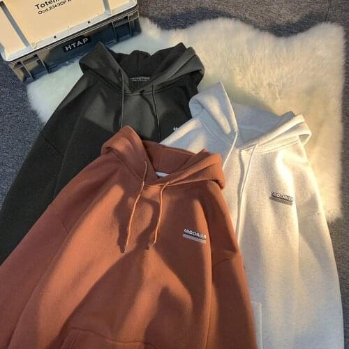 Oversized Solid Color Couples Sweatshirt Harasufeng Wool Hoodie 2021 New Mens and Womens Pullover Loose Warm Top S ~ 4XL