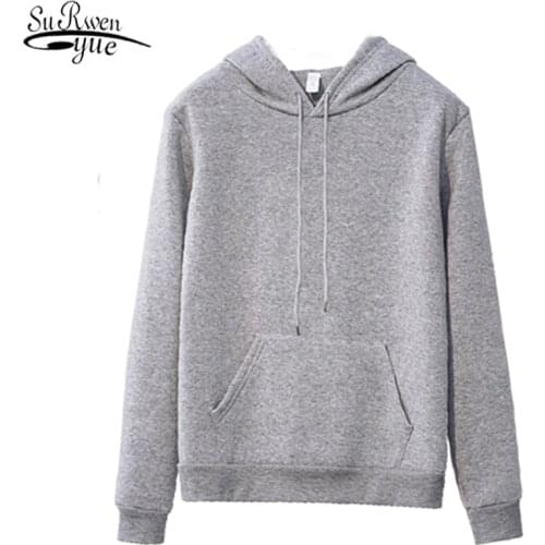 Autumn Oversize Hoodies 2021 Preppy Style Hoodie Sweatshirt Women Pullover Thick Streetwear Velvet Solid Loose Korean Coat 11622