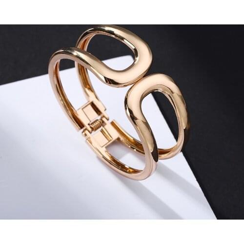 Punk New Shiny Wide Wire Bracelets Hollow Women Men Charms Statement Cuff Bracelet Viking Bangle 2020 Adjustable Bijoux