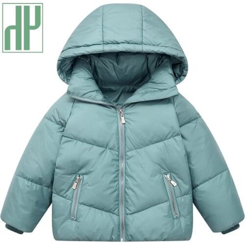HH Down jacket for girl White duck down winter boy jacket Parka for girls childrens outerwear Coat Overalls for children winter