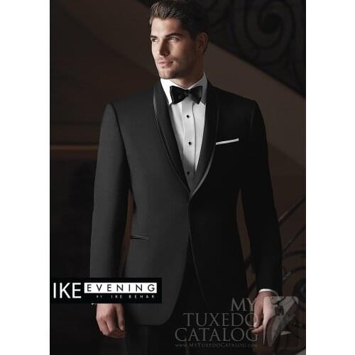 Groom Tuxedos black Best Man Formal Bride Suits fraque do noivo (Jacket+Pants+Tie+Vest) SHX7291 mens wedding tail coat suits