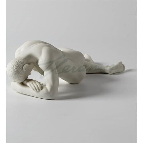 WU CHEN LONG Abstract Naked Body Art Sculpture Home Decor Nude Male Handicraft Ceramics Statue Interior Showpiece Figurine R5109