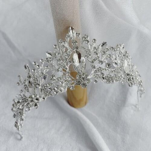Jeweled Crowns Beautiful Headpiece Wedding Crown Wedding Tiaras Hair Accessories for Prom Birthday Costume Party LXH