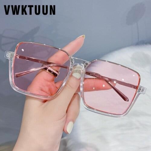 VWKTUUN Semi-rimless Sunglasses Women Alloy Frame Sun glasses Brand Designer Eyewear Square Glasses UV400 Colorful Glasses Frame