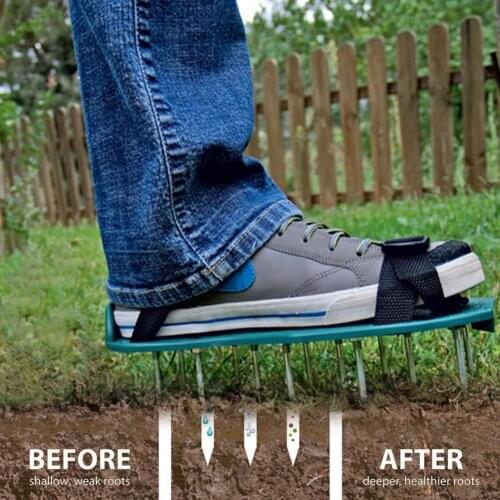 1 Pair Grass Spiked Gardening Walking Nail Shoes Revitalizing Lawn Aerator Sandals Shoes Nail Shoes Grass Spiked Cultivator Tool