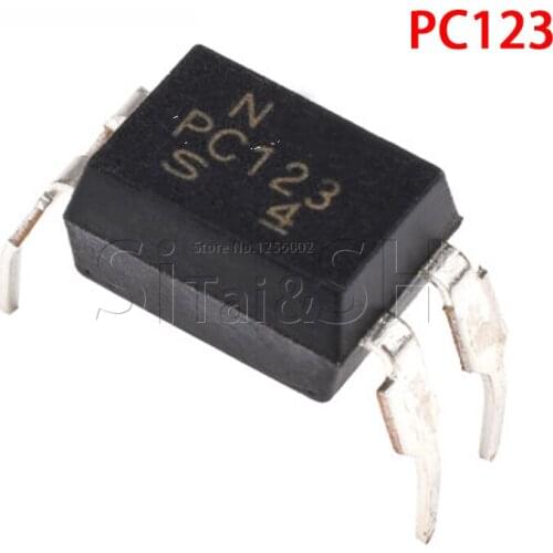 10PCS PC123 DIP4 Transistor output optocouplers Photocoupler Lead Free new original