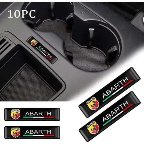 4/10pcs 3D Car Goodds Stickers Car Emblem Badge Decorative Decal for Fiat abarth 500 500L 124 Spider Coupe Panda Doblo Qubo Tipo