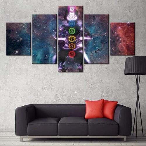 HD Prints Canvas Wall Art 5 Piece Painting Posters Chakras Modular Pictures Anime Modern Home Decoration Living Room Framework