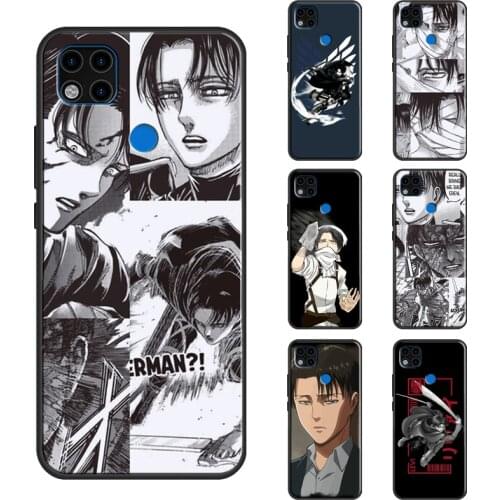 Attack on Titan Levi Ackerman Case For Xiaomi Redmi Note 8 Pro Note 9S 7 8T Note 9 Pro Funda For Redmi 9C 9 9A Cover