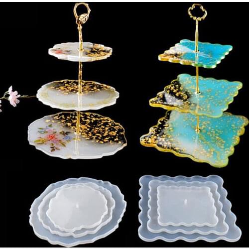 DIY three-layer Natural fruit tray tea tray silicone mold epoxy resin Teatray tray resin Mold diy Craft Fruitplate