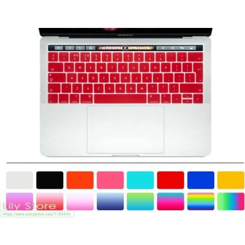 For 2016 Macbook Pro 13/15 A1706/A1707 With Touch Id & Touchbar English Eu Euro Version Keyboard Cover Keypad Skin Protector