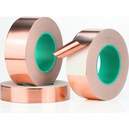 25M Double Sided Conducticopper Foil Adhesive Tape Mask Electromagnetic Shield Eliminate EMI Anti-Static Repair