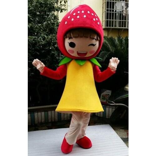 Fruits Strawberry Mascot Costume Suit Cosplay Party Game Dress Apparel Cartoon Character Birthday Clothes Halloween Easter Adult