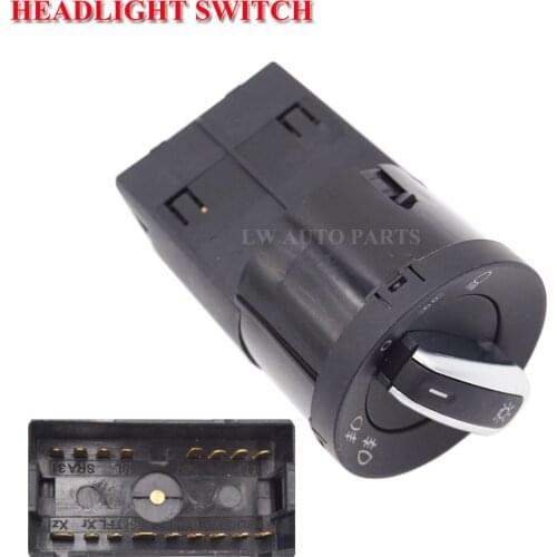 For VW Golf MK4 Jetta 4 Bora Passat B5 Chrome Headlight Switch Fog Head Light Lamp Knob Button 3BD 941 531 A 3BD941531