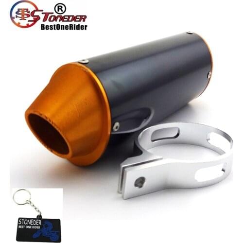 STONEDER 38mm Gold Exhaust Muffler For 50cc 110cc 125cc 150cc 160cc SSR Thumpstar BSE Kayo Pit Pro Atomik Dirt Bike Motorcycle