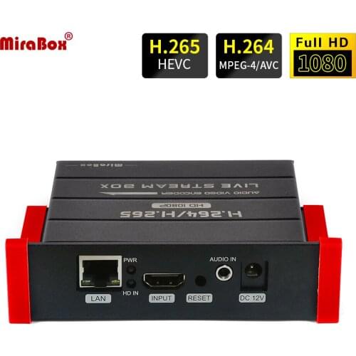 H.264 & H.265 IP Live Streaming Video Encoder 1080P@60Hz RTMP Encoder H.264 Encoder with Audio Input