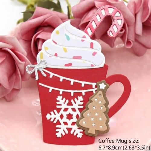 KLJUYP Coffee Mug Metal Cutting Dies Scrapbook Paper Craft Decoration dies scrapbooking
