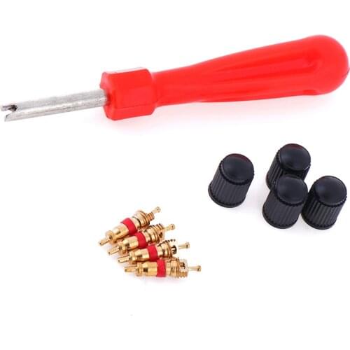 1Set Tire Valve Service Kit Valve Cores Screwdriver Tire Repair Car Motorcycle