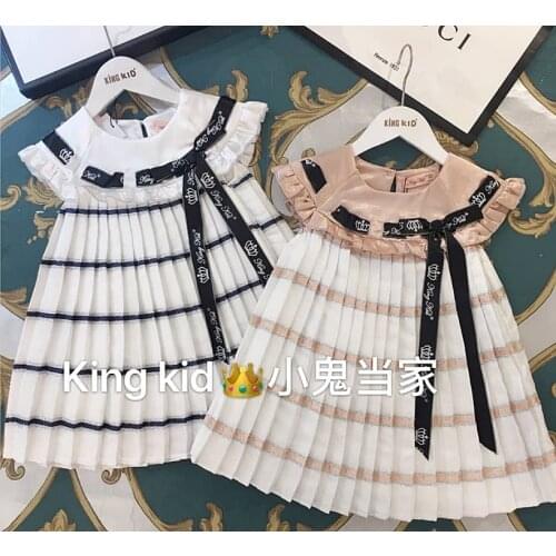 Fashion Ruffles Ribbons Princess Baby Girls Dress 2020 New Spring Summer Party Kid Dress For Girl Wholesale Children Clothes Lot