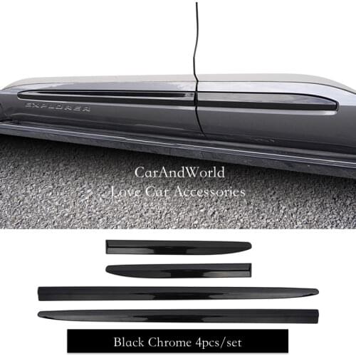 For Ford Explorer 2020 2021 Exterior Car Side Door Body Panel Trims Anti-scratch board Cover ABS Chrome Sticker Car Accessories