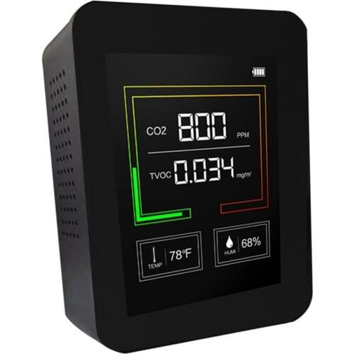 Desktop CO2 Monitor Carbon Dioxide Tester USB Charging Humidity Detector Air Quality Monitor Temperature Humidity Sensor