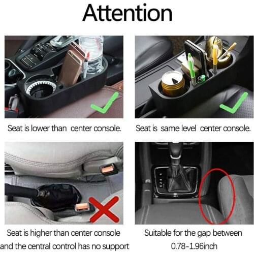 ABS plasticMultifunctional Car Seat Seam Storage Box Gap Storage Catcher Box Bag Organizer Seat Pocket Pocket Seat Car Box D7B4
