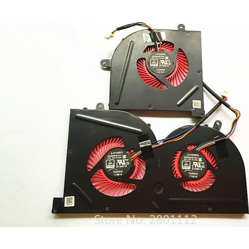 CPU GPU Cooling fan for MSI GS63 GS63VR 6RF 6RF-001US 7RF 7RF-212UK GS73 GS73VR 6RF 7RF 7RG MS-16K2 MS-17B MS-17B1 BS5005HS-U2F1