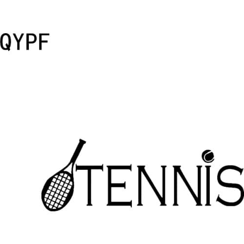 QYPF 15.7*5.7CM Lovely Sport Tennis Decor Car Sticker Vinyl Accessories Silhouette C16-1575