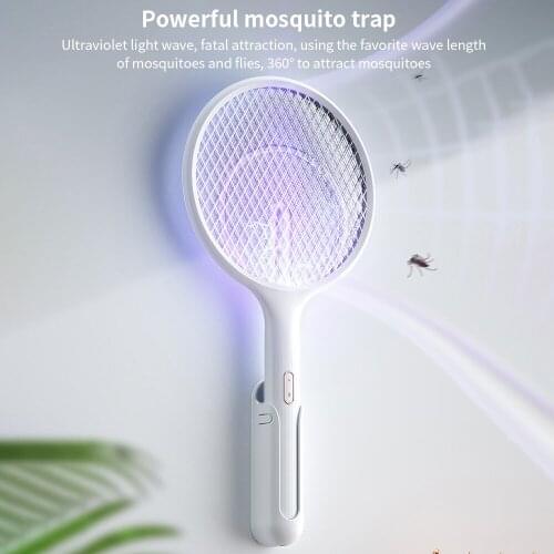 3500V Bug Swatter Three Layers 2 In 1 Bug Racket Electric Fly Mosquito Swatter Bug Zapper Racket Insects Killer Home Bug Zappers