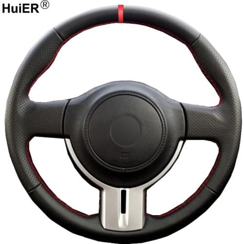Hand Sewing Car Steering Wheel Cover For Toyota 86 2012 -2015 For Subaru BRZ 2012 - 2015 Braid on the Steering-wheel Car Styling