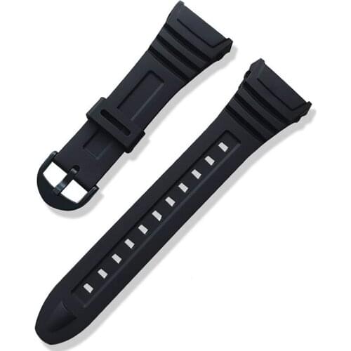 Jeathus watchband replacement for casio digital watch w-96h w-96h-1A 2A 1B 9A silicone rubber strap pu watch bracelet