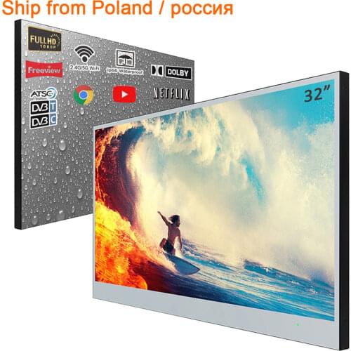 Souria Velasting 32 inch Big Screen Full HD Android 7.1 Smart Bathroom Hotel Advertising LED TV IP66 Waterproof