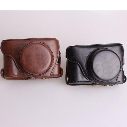 Black/Coffee Fuji X100F Retro Camera Bag PU Case Shoulder Strap for Fujifilm X100F Digital Camera