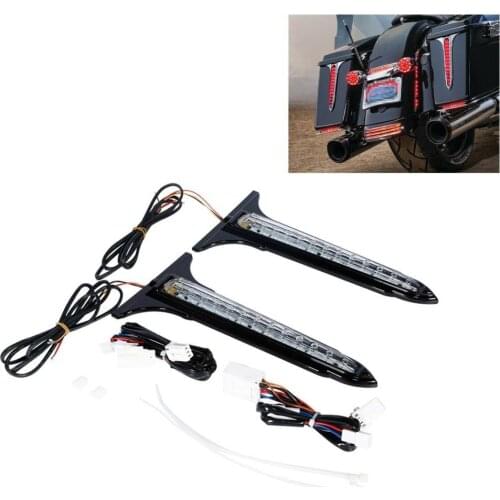 Motorcycle LED Saddlebag Accents Tail Brake Light For Harley Touring Street Electra Glide Road King 98-13