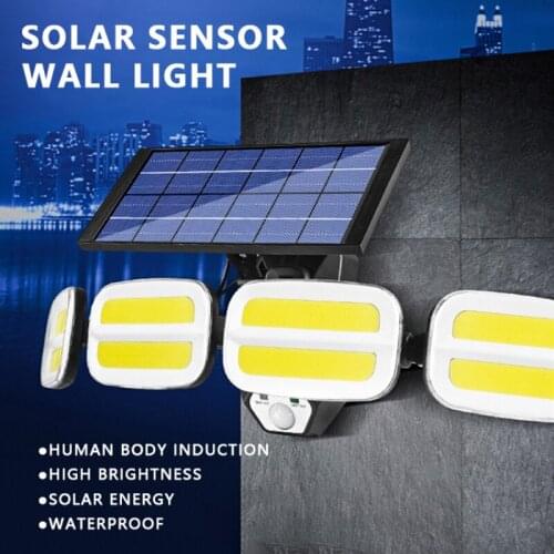 200LED/240COB Human Induction Solar Lights Waterproof Outdoor Solar Lamp With Adjustable Head Wide Lighting Angle Dropshipping