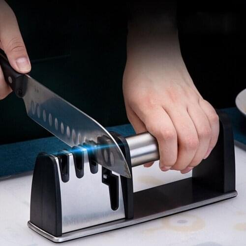 Kitchen Knife Sharpener 4 in 1 Diamond Coated&Fine Rod Knife Shears and Scissors Sharpening stone Whet knife sticks Tools