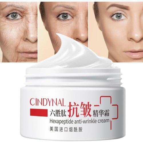 Face Cream Hexapeptide Nicotinamide Anti-Wrinkle Aging Day Cream Hyaluronic Acid Moisturizer Nourishing Tight Skin Serum Care