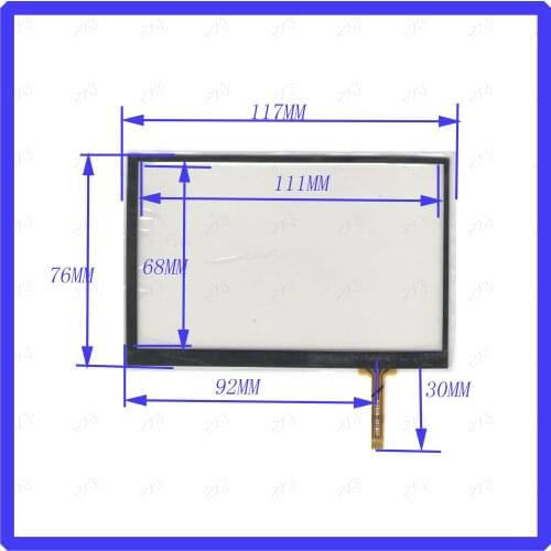 ZhiYuSun wholesale 5160 5PCS/LOT 117*76mm 5inch 4lines resistance screen for car DVD redio this is compatible 117*76