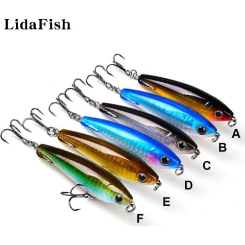 1Pcs Sinking Fishing Lure 6 colors High Strength Bicyclic Artificial Bionic Fake Lure 8.5cm/11.5g Pencil Fishing Hard Bait