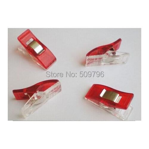 10000pcs Red PVC Plastic Clips For Patchwork Sewing DIY Crafts, Quilt Quilting Clip Clover Wonder Clip 2.7*1CM
