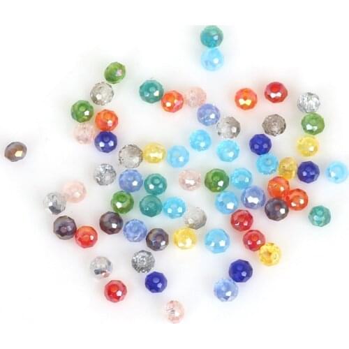 145pcs 3mm Rondelle Austria Crystal Beads Faceted Glass Beads Loose Spacer Beads For Jewelry Making DIY Bracelet