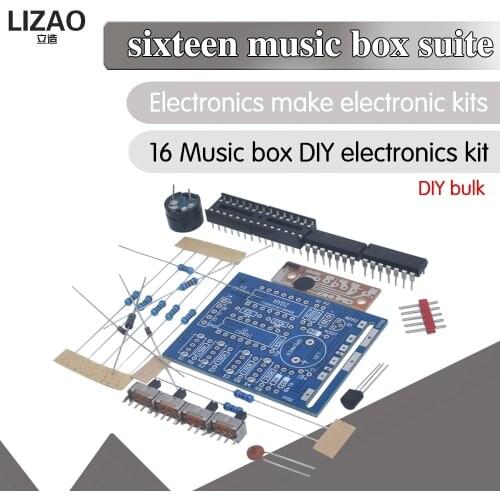16 Music Sound Box BOX-16 Board 16-Tone Electronic Module DIY Kit Parts Components Soldering Practice Learning Kits for Arduino