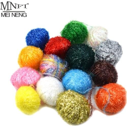 MNFT 2Pcs Total 100M Multi Colors Choose Tinsel Chenille Line Crystal Flash Chenilles Line Wet Dry Nymph Flies Fly Tying Wire
