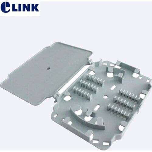 20PCS 12 core fiber Splice tray thickened ABS material fusion cassette box ftth optical fibre splice protector ELINK factory