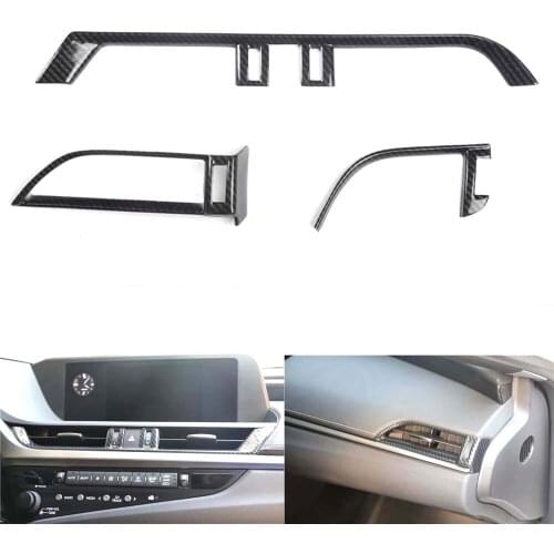 3Pcs/set Car Front Dashboard Air Vent Frame Strips For Lexus ES 2018 2018 LHD Interior Car Trim Styling
