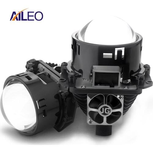 AILEO 3.0 Inch Bi Led Projector Lenses High Low Beam Universal Headlight Car Headlamp Silver Black Shroud for H4 H7 H1 HB3 HB4