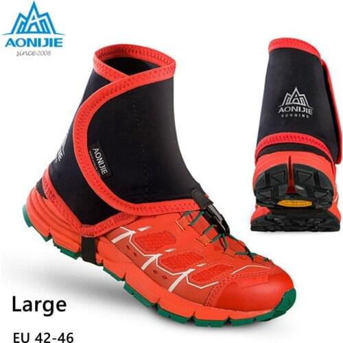 Aonijie E940 E941 Low Trail Running Gaiters Protective Wrap Shoe Covers Pair For Men Women Outdoor Prevent Sand Stone